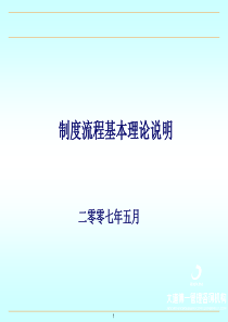 制度流程基本理论说明
