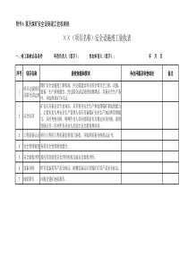 露天煤矿安全设施竣工验收表格