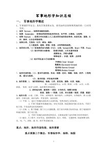 军事地形学知识总结