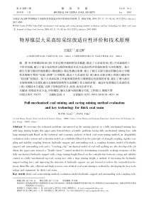特厚煤层大采高综采综放适应性评价和技术原理王国法