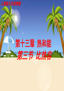 人教版九年级物理第十三章第三节《比热容》课件