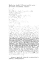 Exploratory analysis of concept an document spaces