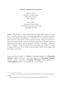 Functional computations in logic programs