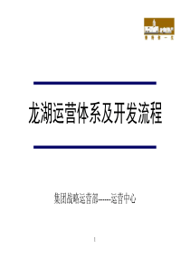 地产开发流程及龙湖运营体系