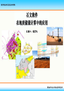 9、石文软件在地质储量计算中的应用( (NXPowerLite)