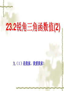 沪科版九年级数学上23.2.3锐角三角函数值(2)