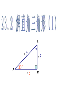 沪科版九年级数学上册23.2.1解直角三角形及其应用