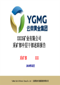 2018年采矿部长技术员述职模板适用版