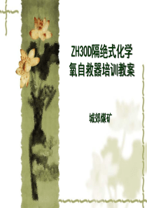 ZH30D隔绝式化学氧自救器培训教案