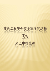 安全质量标准化网上申报流程