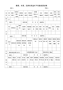 煤质水质瓦斯化验成果台账