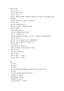 电脑键盘基础快捷键大全