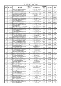 省统计名单1225毕节市煤矿