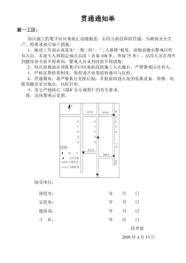 集中回风巷贯通通知单