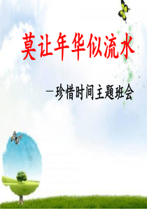 《珍惜时间》主题班会