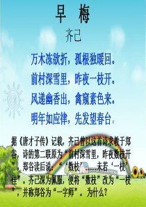 古诗歌之语言特点及风格特色--第三课