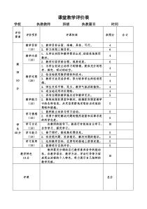 优质课评分表
