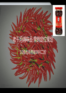 老干妈调味品营销定位策划方案