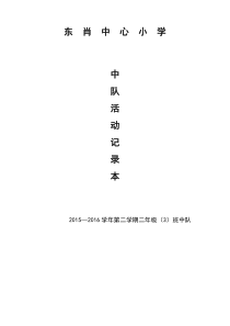 班队活动记录表