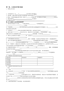 生物高中必修三知识填空及答案