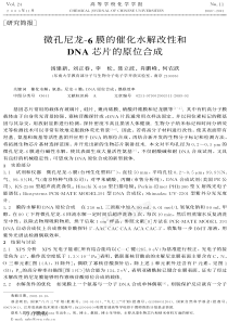 0龙6膜的催化水解改性和DNA芯片的原位合成