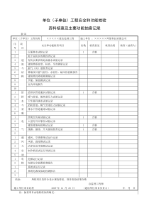 1单位子单位工程安全和功能检验