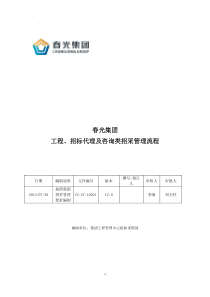 春光集团招采管理流程