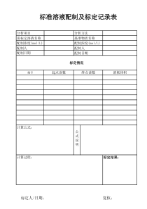 152标准溶液盐酸配制及标定记录