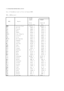 910各地区城市园化情况2005年