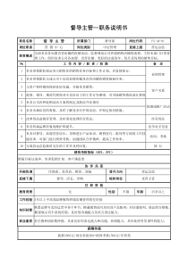 督导部组织架构及薪酬