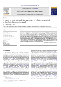 Areviewonnumerousmodelingapproachesforeffectiveeco