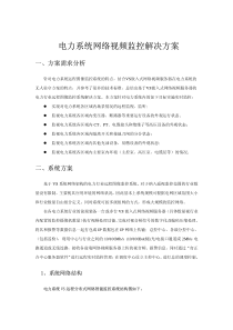 电力系统网络视频监控解决方案