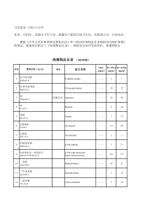 卫生部关于印发《高毒物品目录》的通知