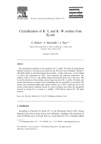 CrystallizationofKLandKWzeolitesfromflyash