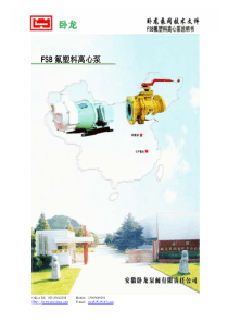 FSB氟塑料离心泵说明书