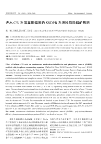 N对富集聚磷菌的SNDPR系统脱氮除磷的影响