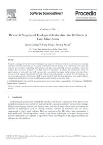 ResearchProgressofEcologicalRestorationforWetlands