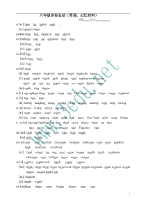 六年级英语音标总结