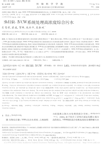 SMBRIVCW系统处理高浓度综合污水肖恩荣