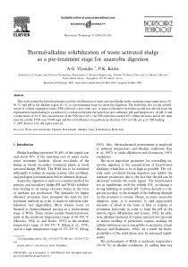 Thermalalkalinesolubilizationofwasteactivatedsludg