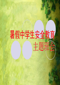 暑假中学生各种安全教育主题班会课件(共29张PPT)