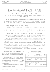 北方某制药企业废水处理工程实例肖诚