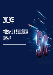 2019年中国5G产业发展现状及趋势分析报告ppt课件