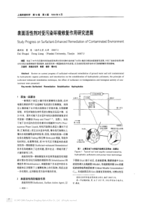 表面活性剂对受污染环境修复作用研究进展