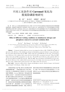 不同工况条件对Carrousel氧化沟脱氮除磷影响研究夏岚