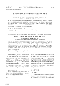 不同微生物菌剂对水稻秸秆发酵效果的影响