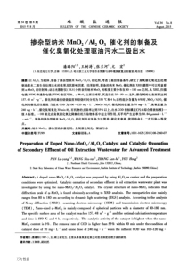 掺杂型纳米MnO2Al2O3催化剂的制备及催化臭氧化处理驱油污水二级出水