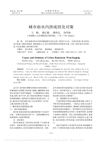 城市雨水内涝成因及对策王峰