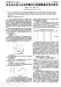 臭氧对石化污水处理剩余污泥破解减量效应研究