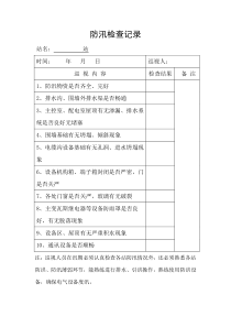 防汛检查台账